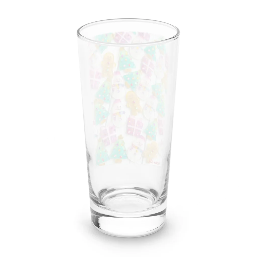 前田悠花｜イラストレーターの★プラ板作品フォト★クリスマス Long Sized Water Glass :back