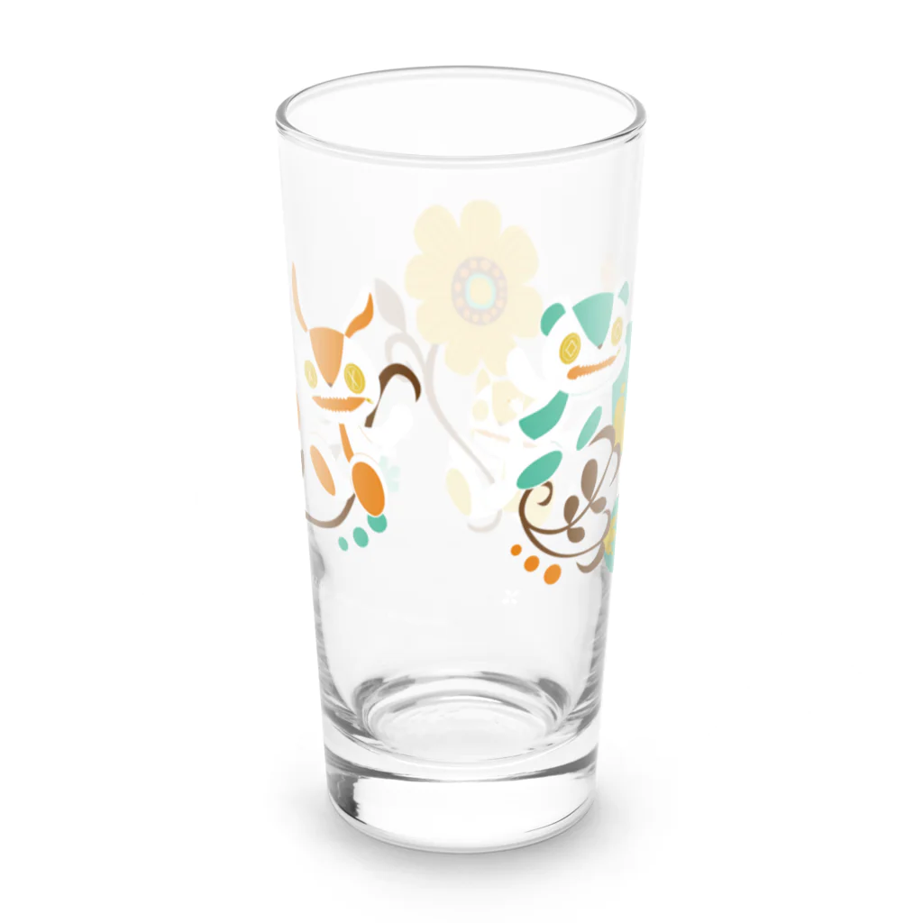 fluffyzipのfluffyzip レトロフラワー Long Sized Water Glass :back