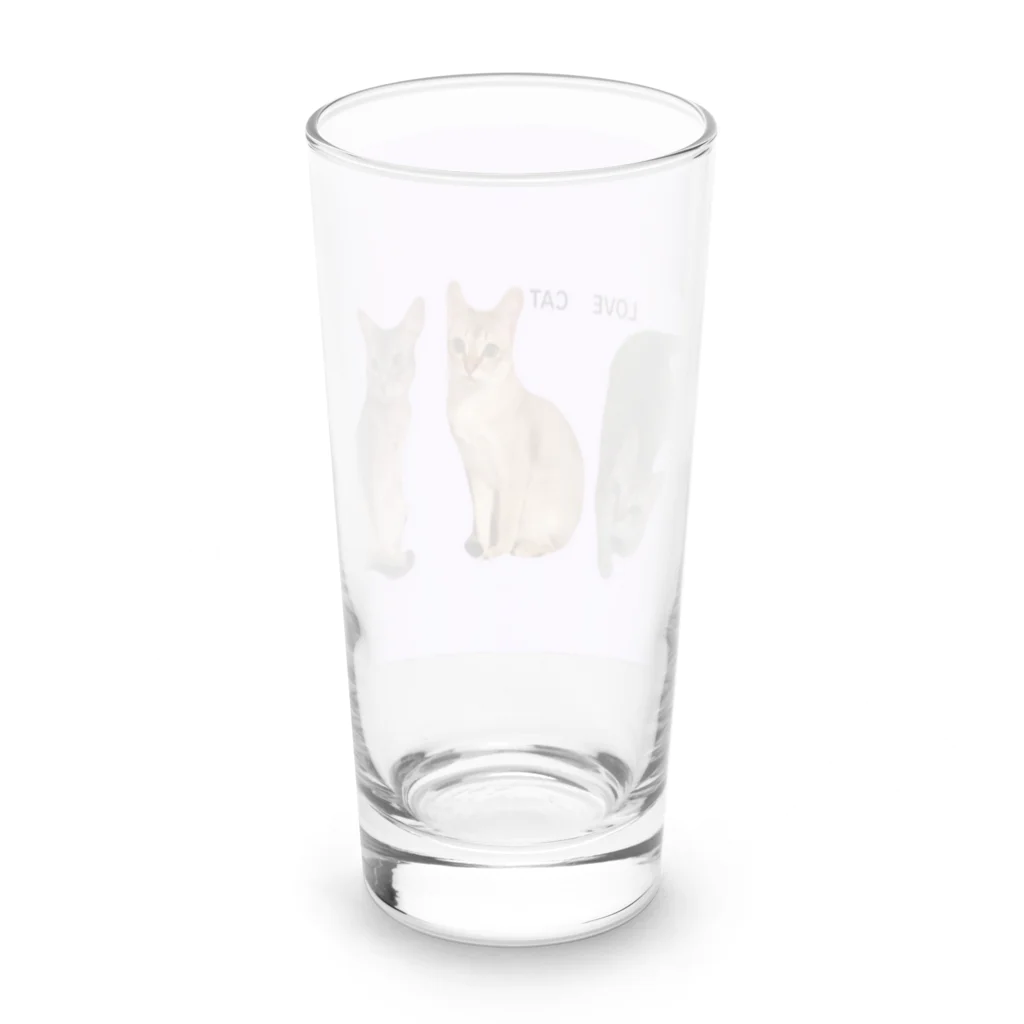 harupink🌸ペット似顔絵illustのLOVE  CAT シンガプーラ&アビシニアン ロンググラス反対面