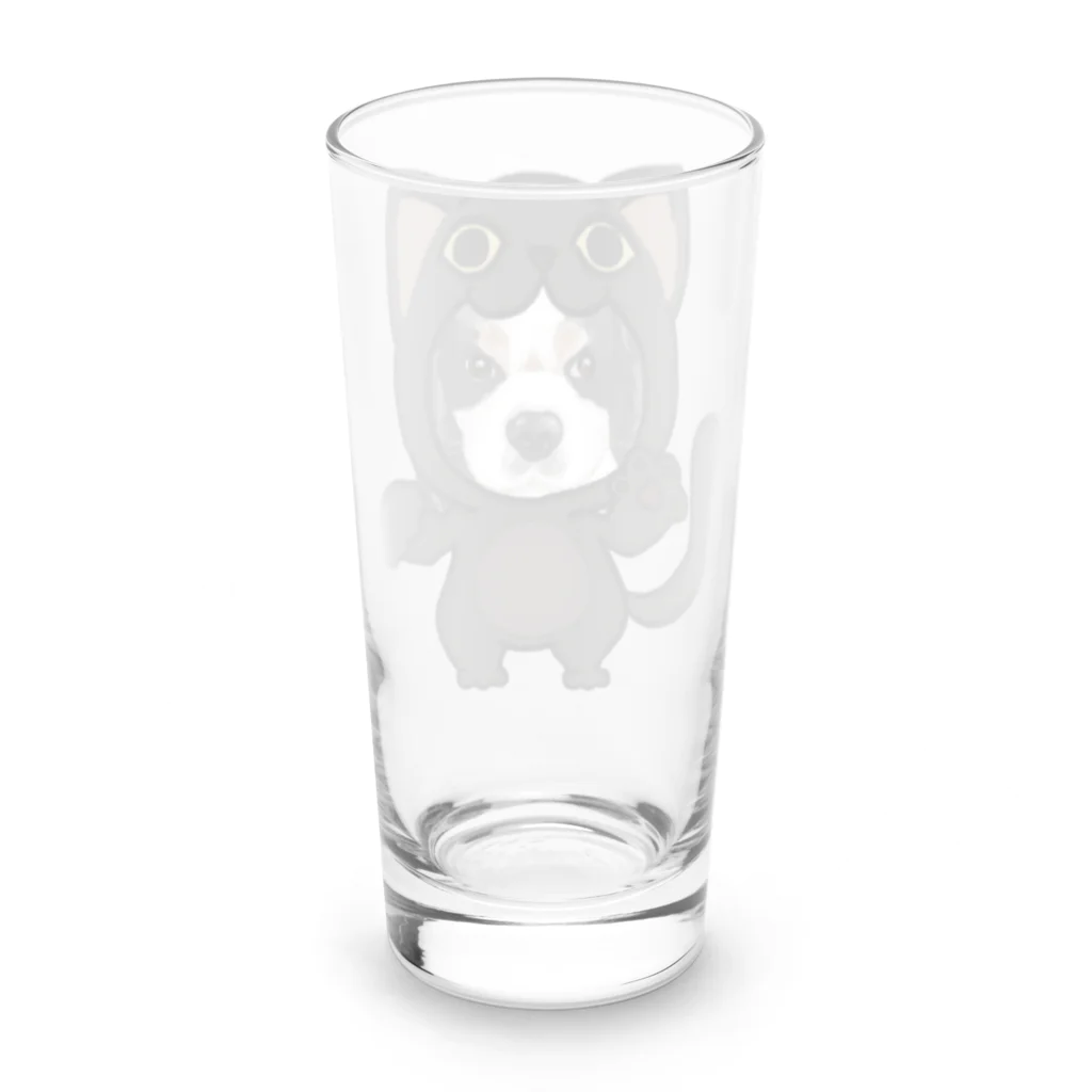 みきぞーん｜保護猫 ミッキー画伯と肉球とおともだちのmaruku Long Sized Water Glass :back