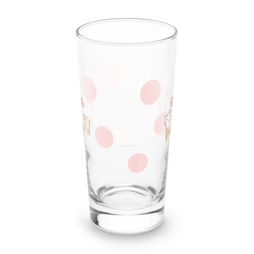 ネコのうーたんになりたいくちばしショップのるるる♪どっと Long Sized Water Glass :back