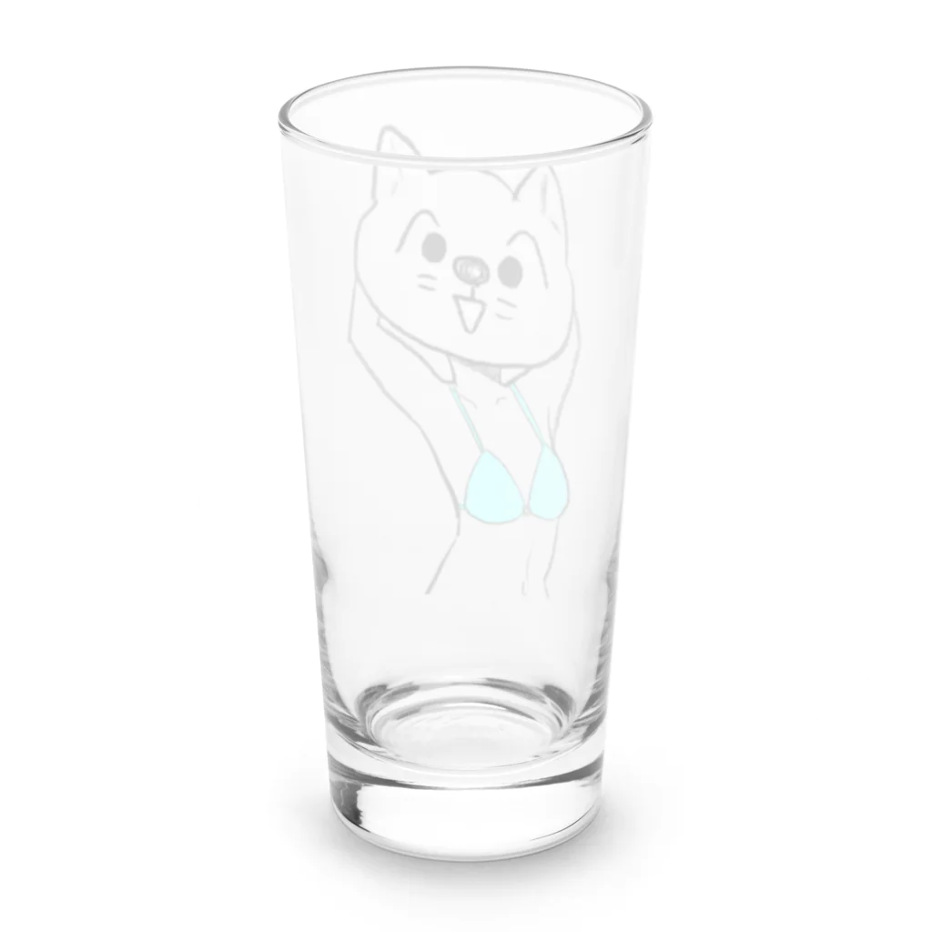 バニラ味の砂場のねこちゃん Long Sized Water Glass :back