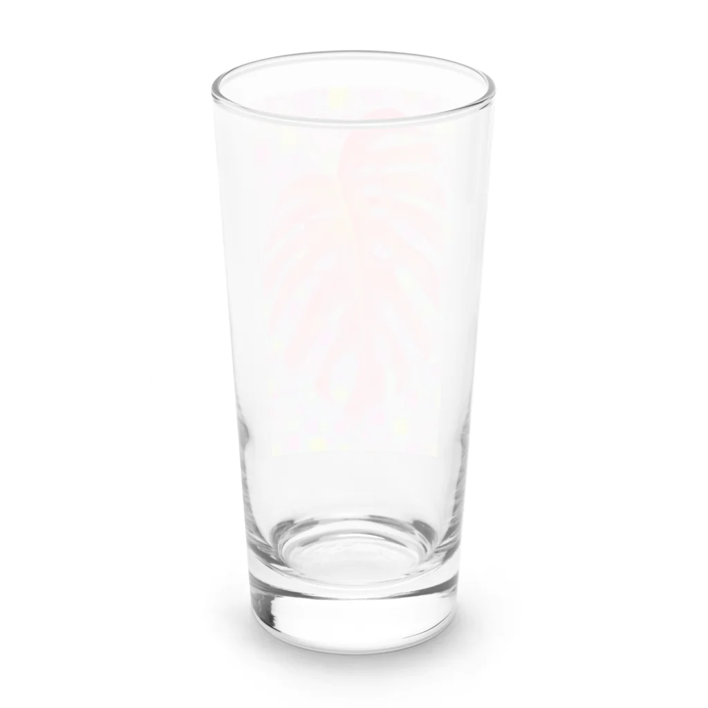 ミズノ リエ　グッズの「ピンクモンステラ」ミズノ リエ Long Sized Water Glass :back