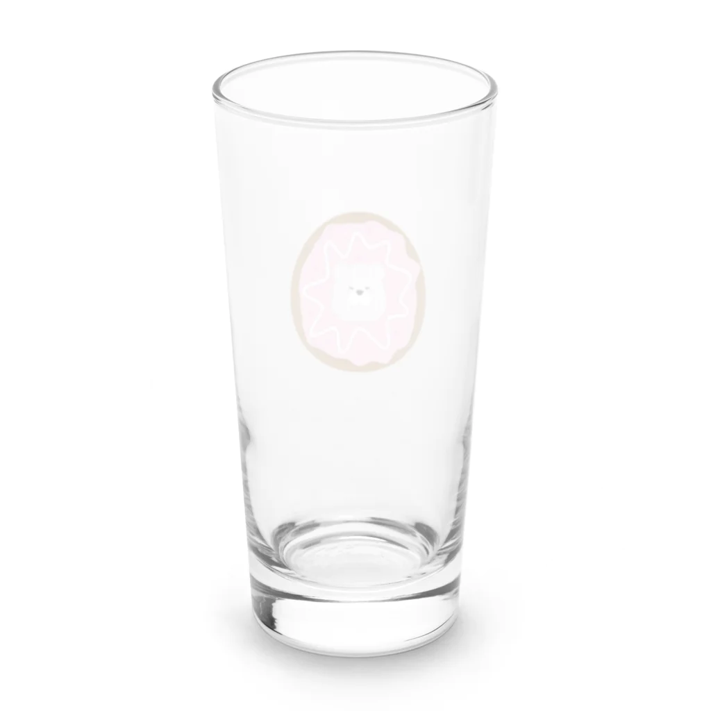 パンニマルのドーナツに囚われたシロクマ イチゴVer. Long Sized Water Glass :back