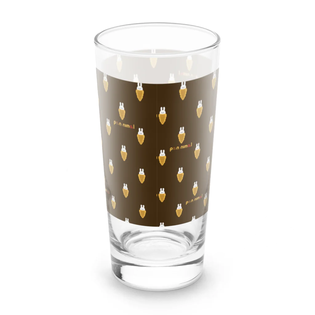 パンニマルのチョココロネに囚われたうさぎ パターン Long Sized Water Glass :back