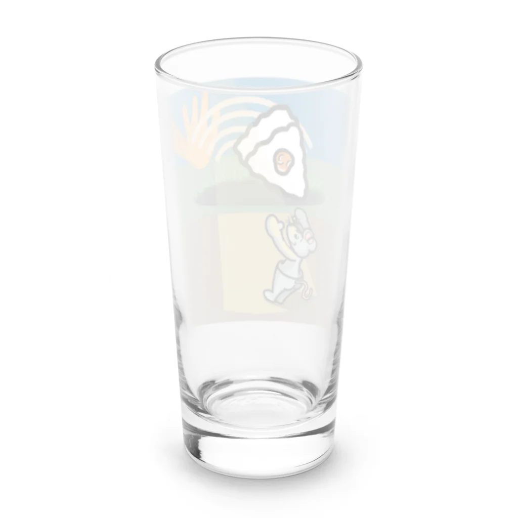 ときめきの源のおむすび　ころりん　すっとんとん Long Sized Water Glass :back