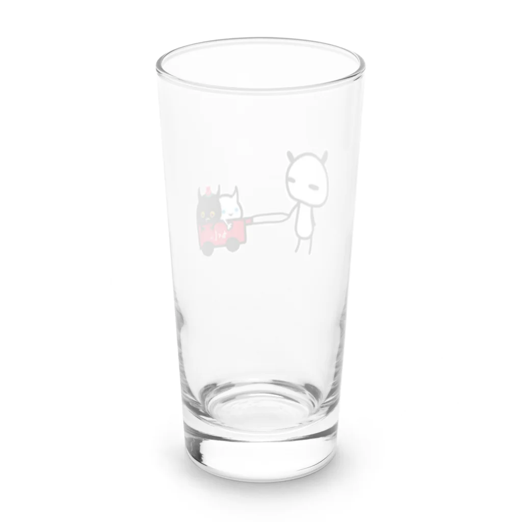 のほほん屋のタクシーごっこ Long Sized Water Glass :back