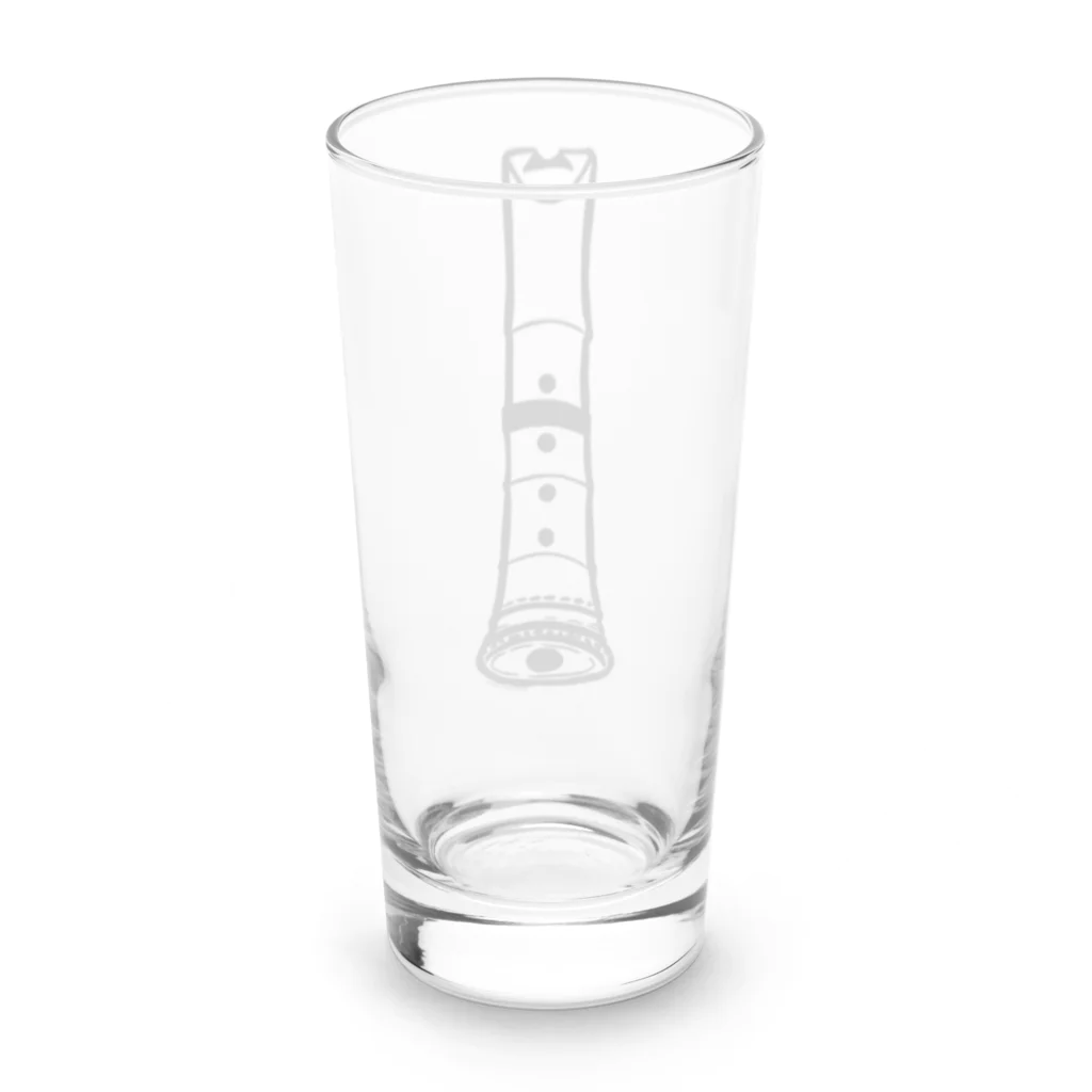 綾錦工房 りこりすの尺八−琴古流− 黒 Long Sized Water Glass :back