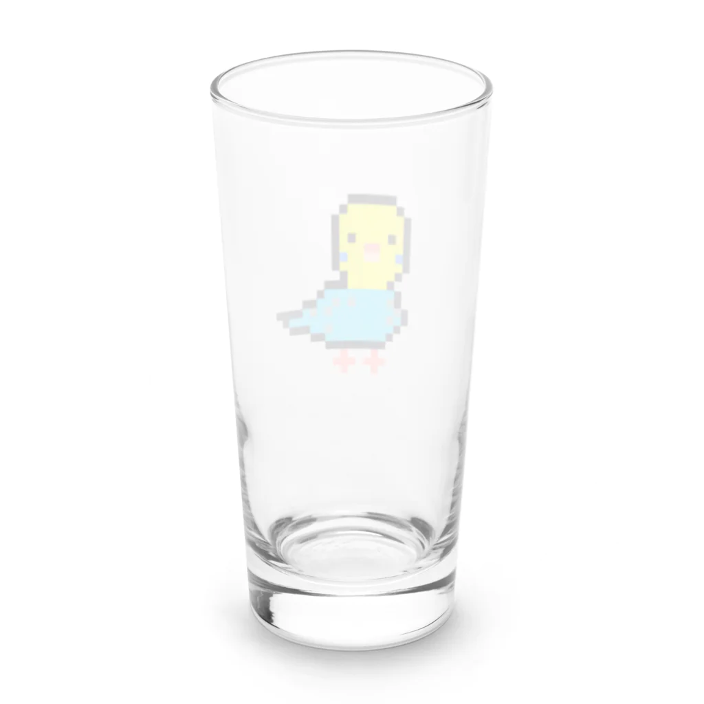 FROG FISH SHOPのことりのチロちゃん〜ドット絵〜 Long Sized Water Glass :back