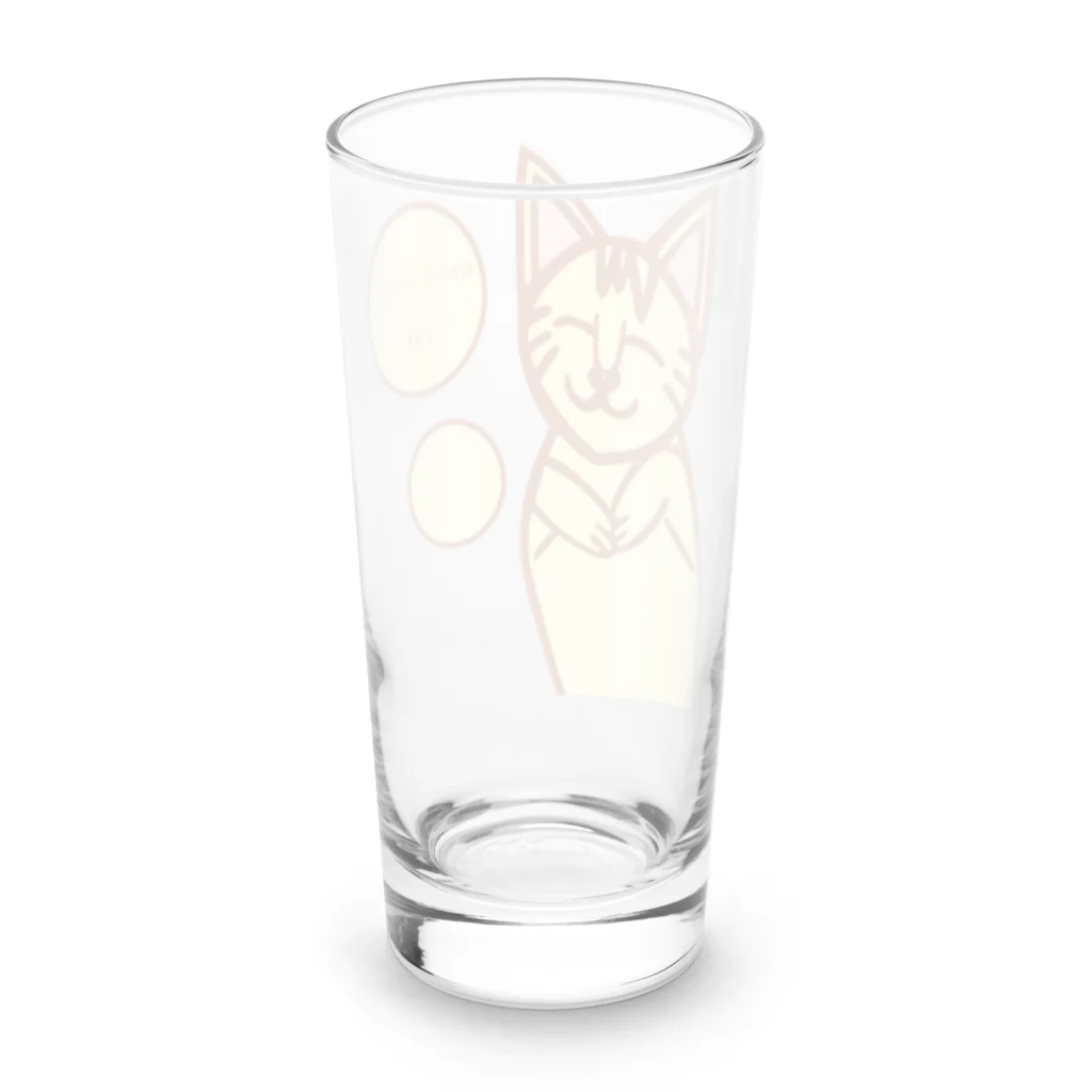 aiueoneko358のおやすみ猫 Long Sized Water Glass :back