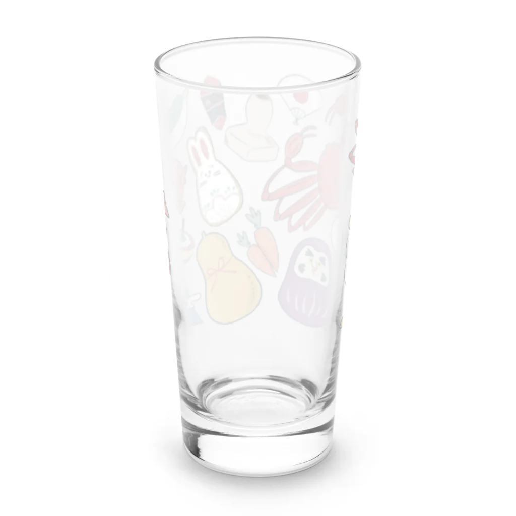 イカラシ　ツカサのぎゅっ正月 Long Sized Water Glass :back