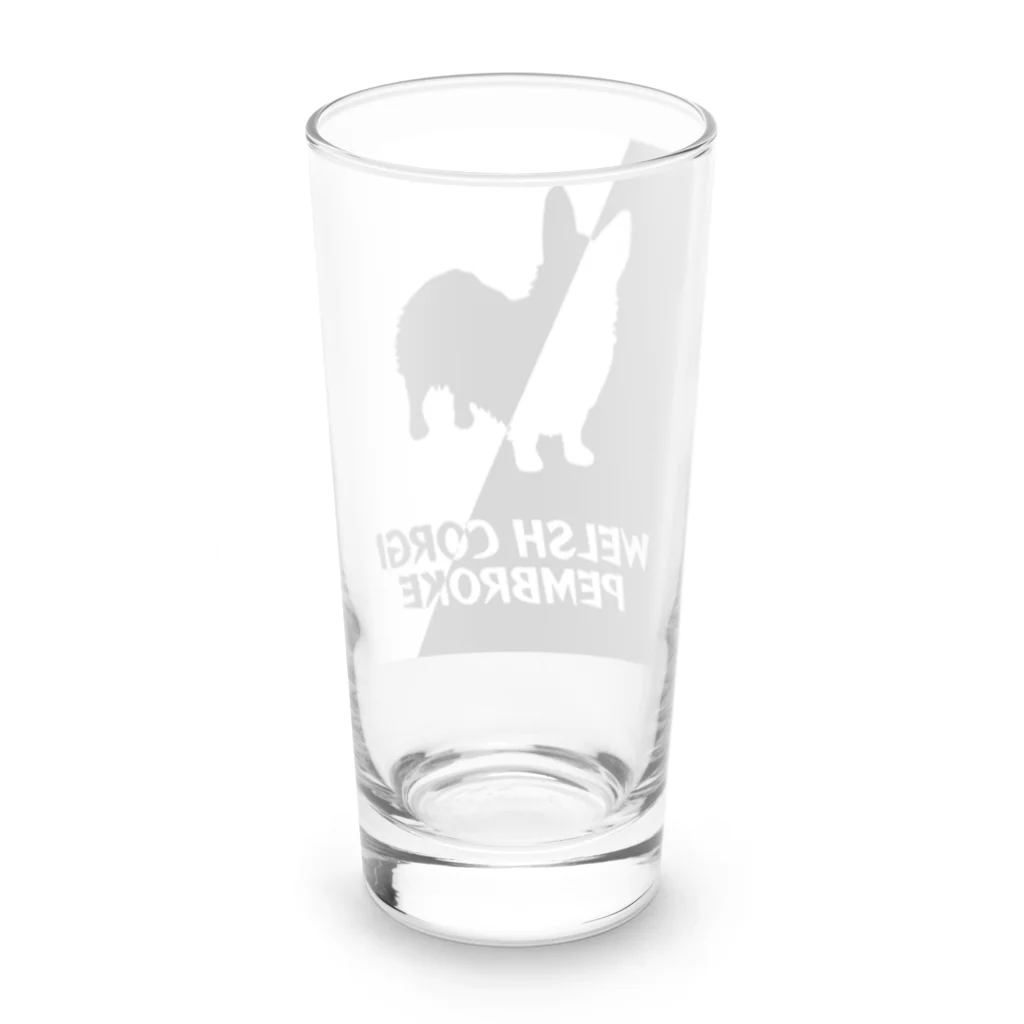 onehappinessのコーギー　ハーフ＆ハーフ Long Sized Water Glass :back