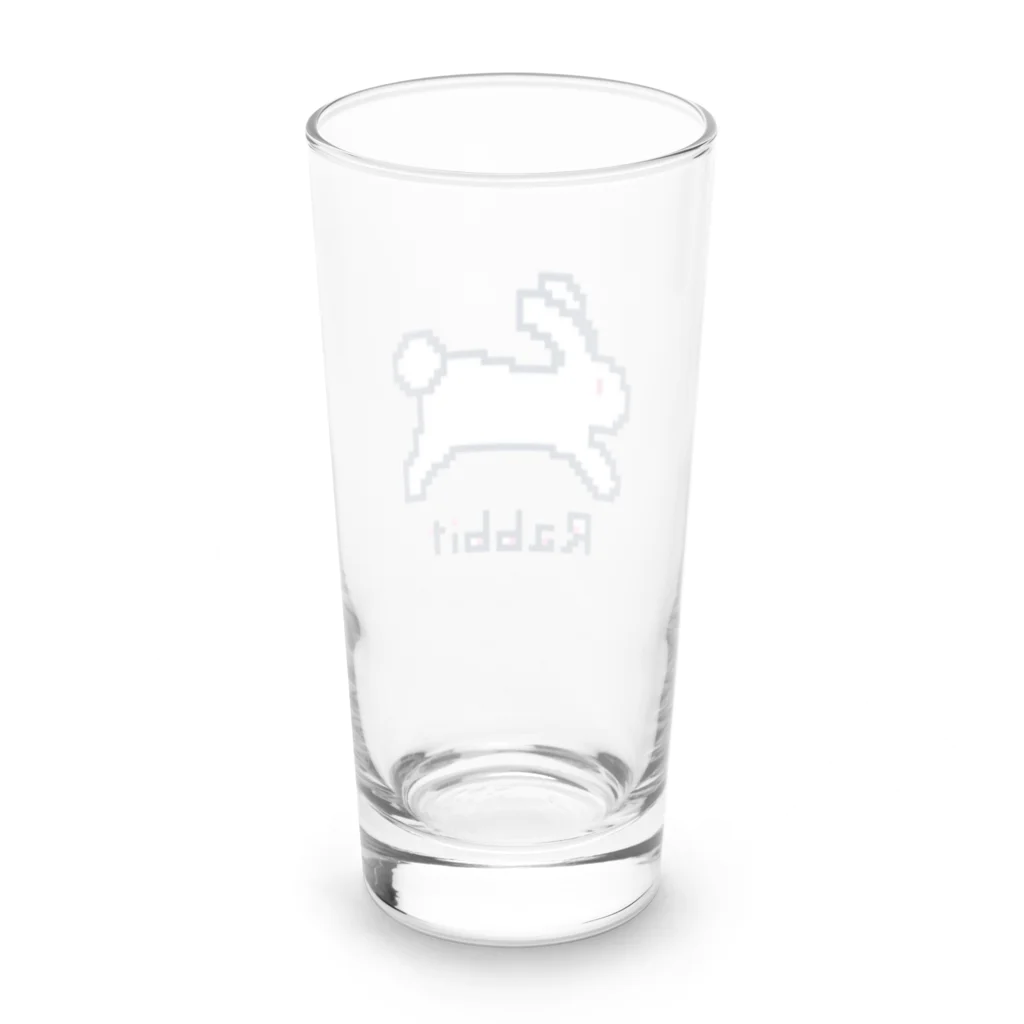 なでしこ@デザインのドット絵うさぎ Long Sized Water Glass :back