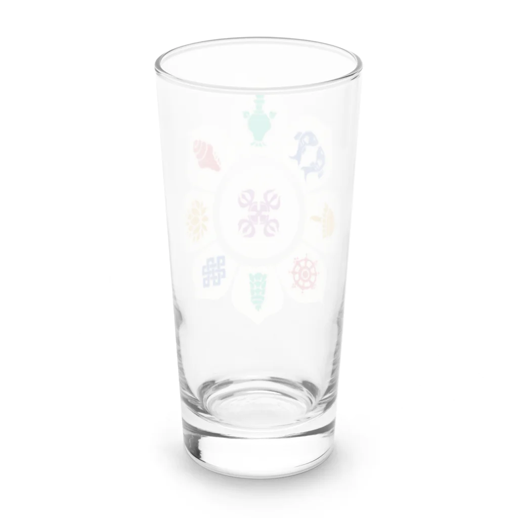 IZANAMI by Akane Yabushitaのチベットの八吉祥（背景透過） Long Sized Water Glass :back