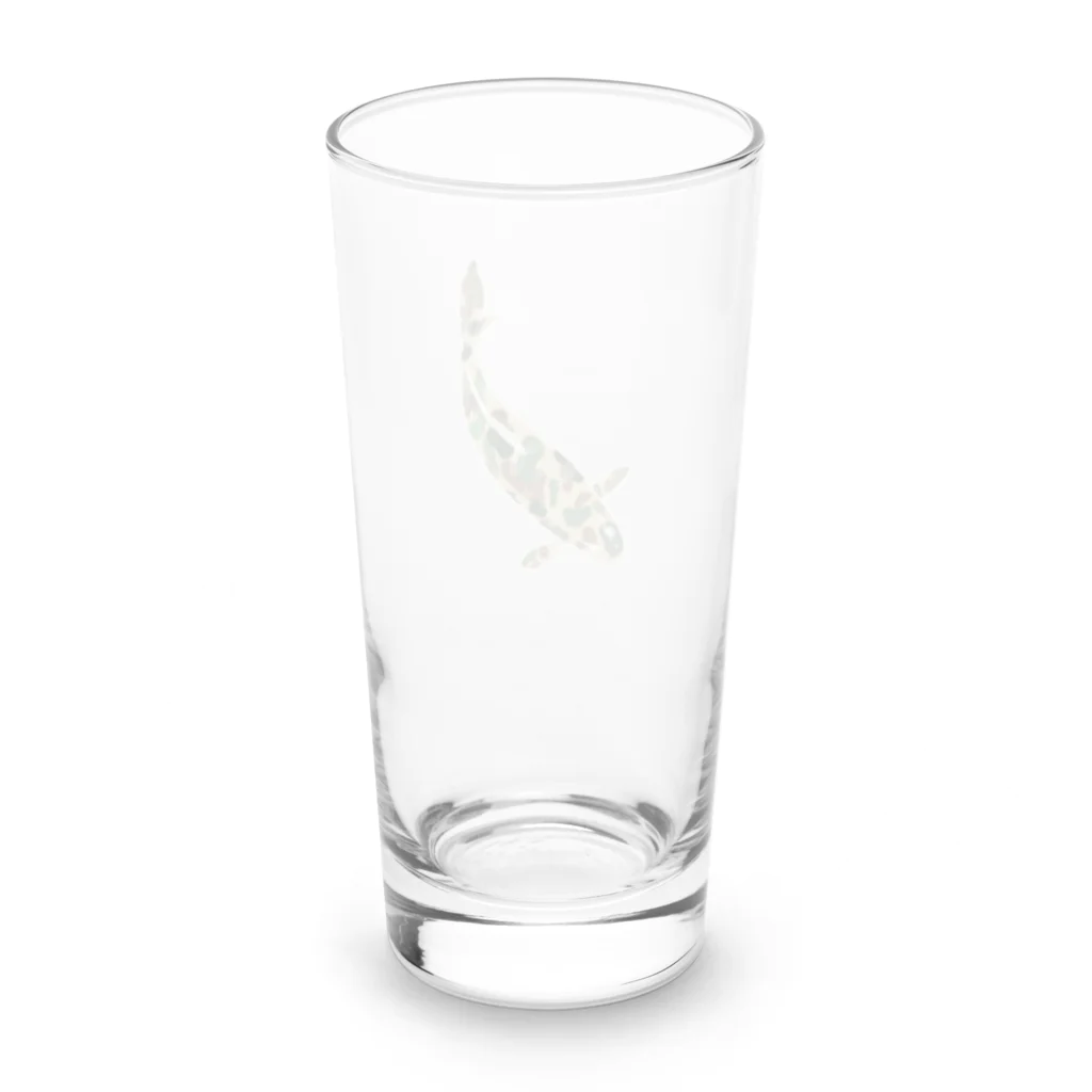 MAYAのカモ柄錦鯉（柄細かめ） Long Sized Water Glass :back