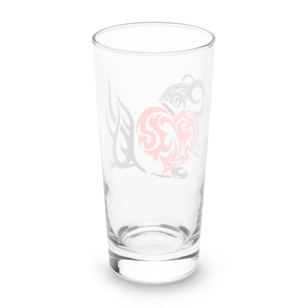 mouthの干支(トライバルデザイン・ネズミ) Long Sized Water Glass :back