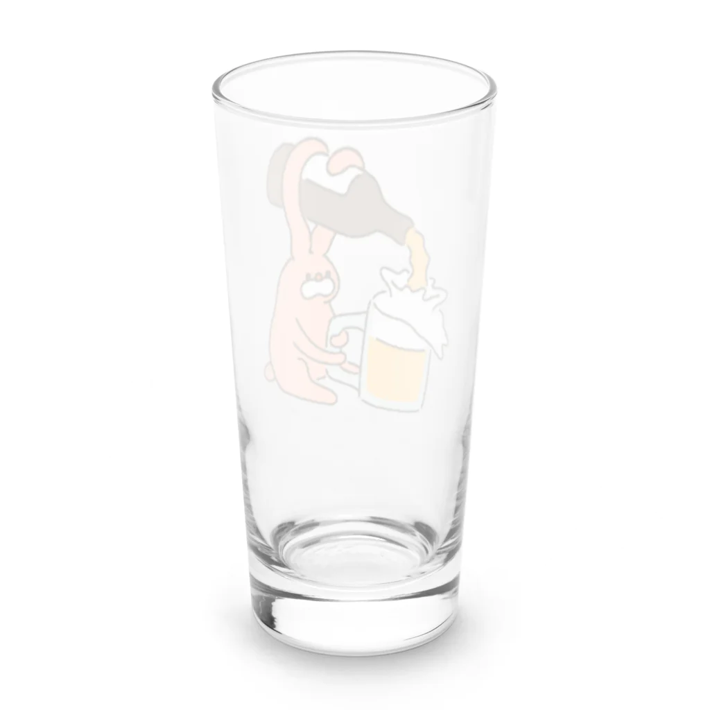 働きたくないの手酌うさぎ Long Sized Water Glass :back