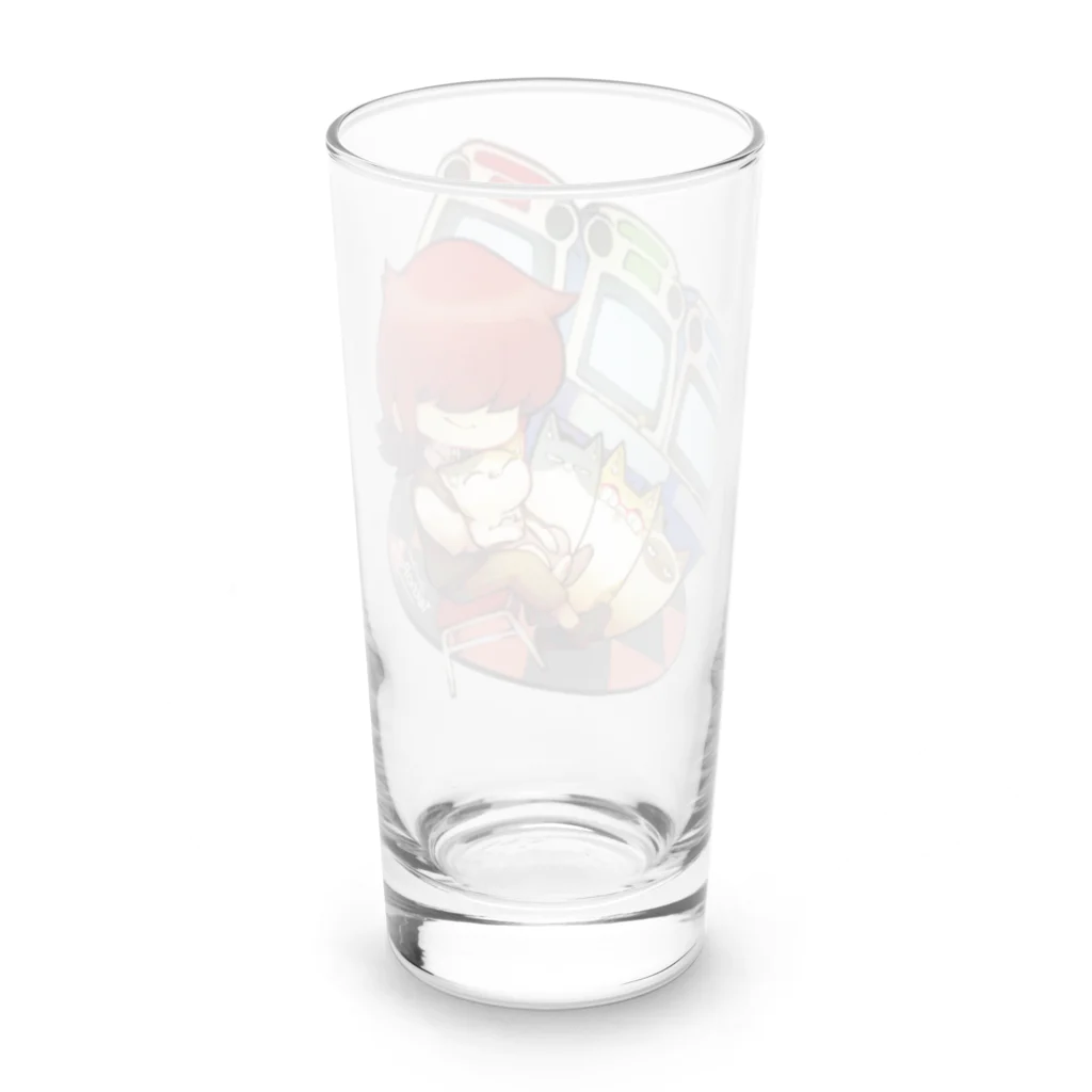 テクノポリスデザインのゲーセン猫（GAMECENTER TECNOPOLIS Ver.） Long Sized Water Glass :back