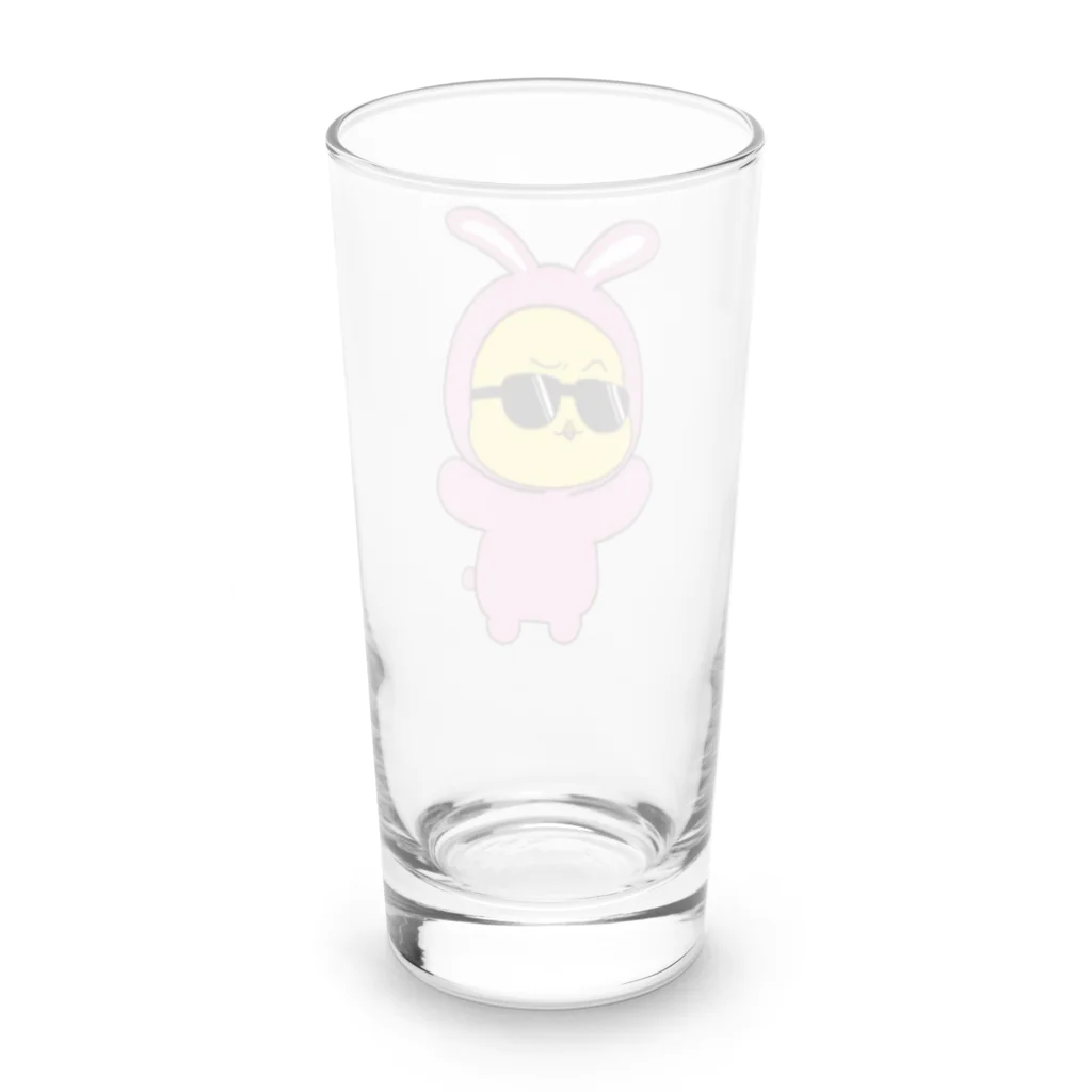 ぴよぴよのお店のブラックビヨビヨうさぎちゃん Long Sized Water Glass :back