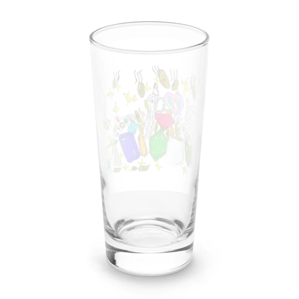 lukanose-kidsの大金持ち Long Sized Water Glass :back