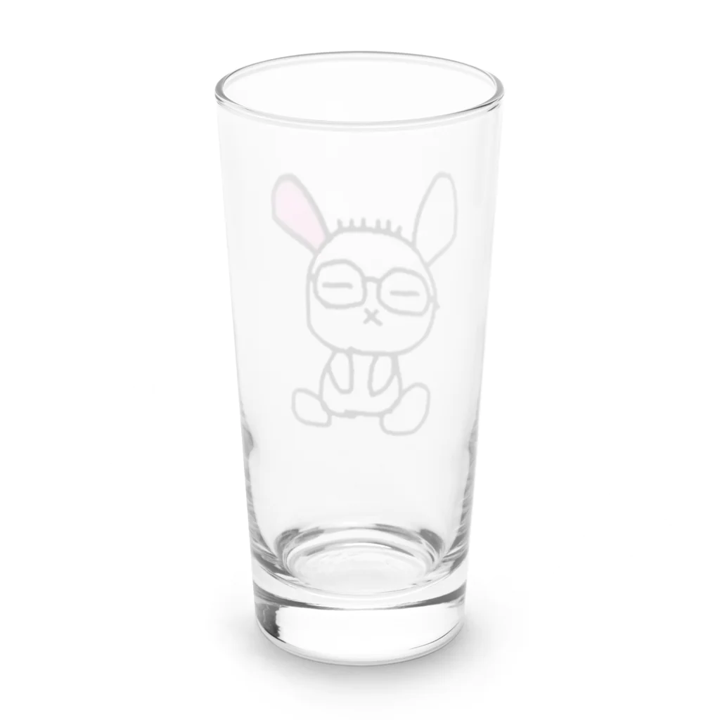 @木工室長のもっこーうさぎ Long Sized Water Glass :back