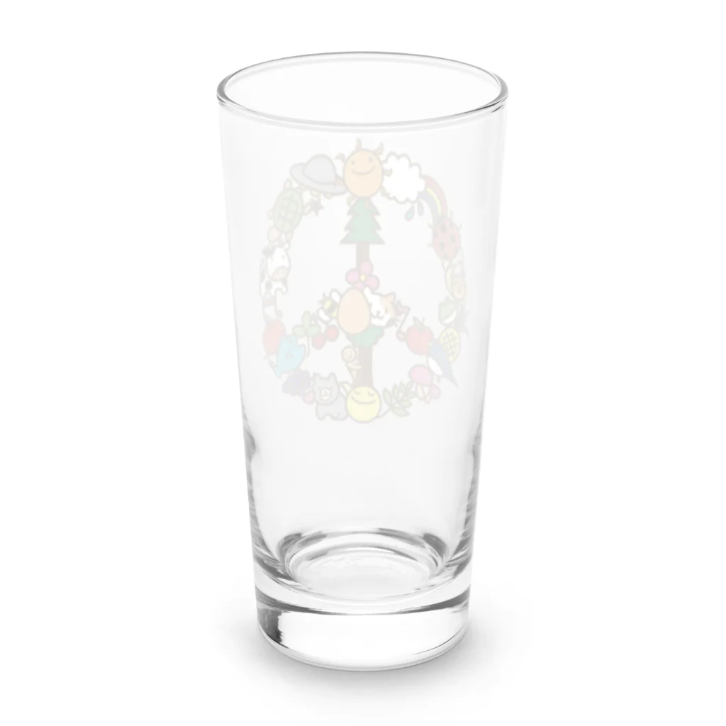 ミケタマのピースマーク Long Sized Water Glass :back