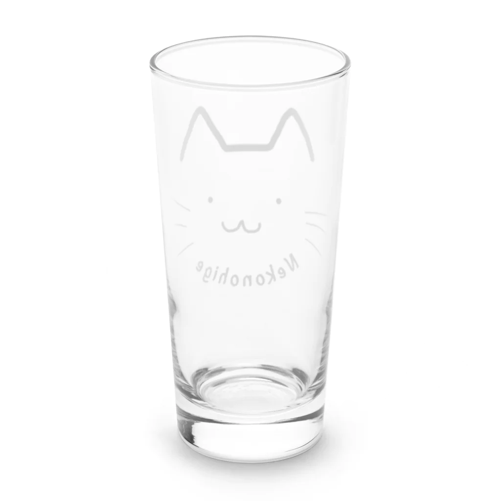 猫のひげ SUZURI店の猫のひげロゴマークシリーズ ロンググラス反対面
