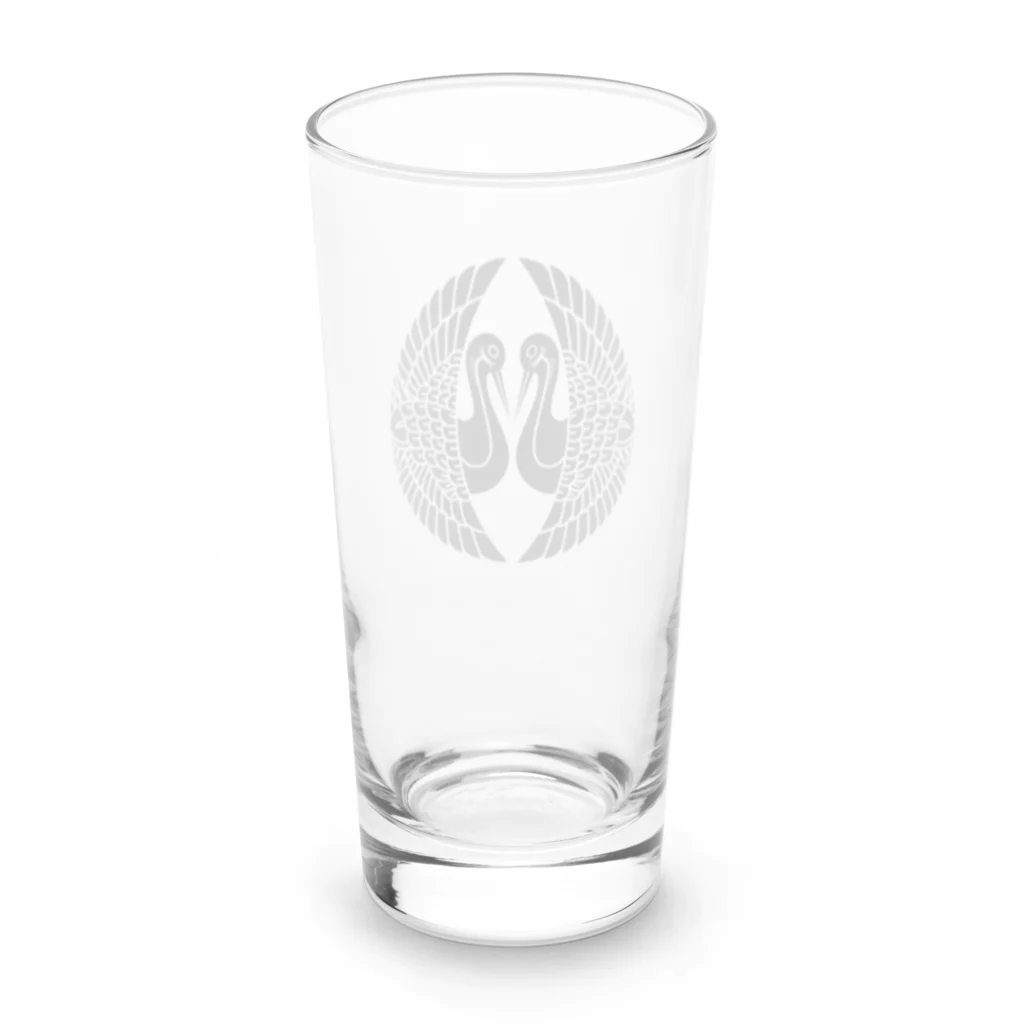 戦国神社 -戦国グッズ専門店-の蒲生氏郷/対い鶴/ブラック Long Sized Water Glass :back