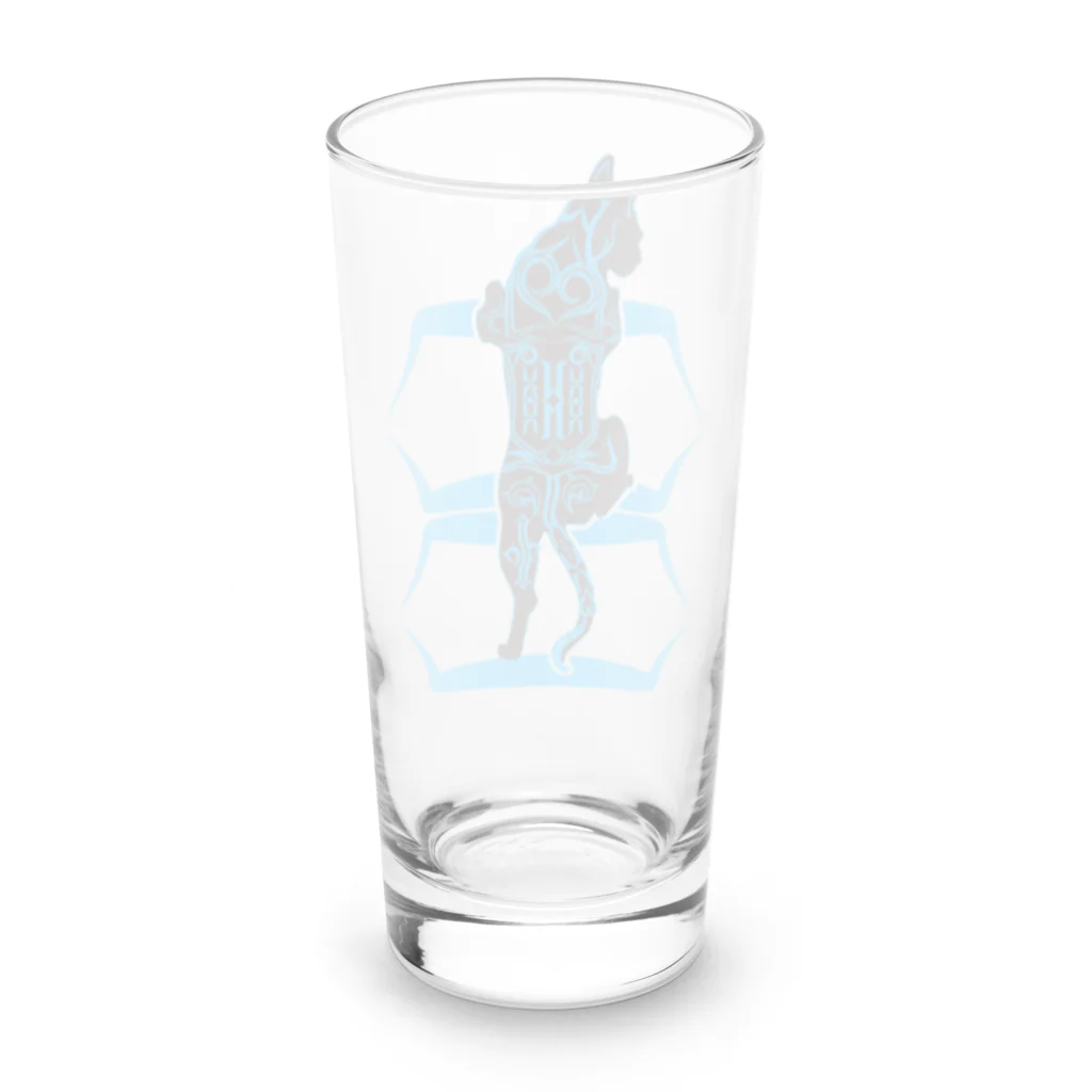 BuzzWorks - OFFICIAL GOODS STOREのFu-ki / Blue Cat Long Sized Water Glass :back