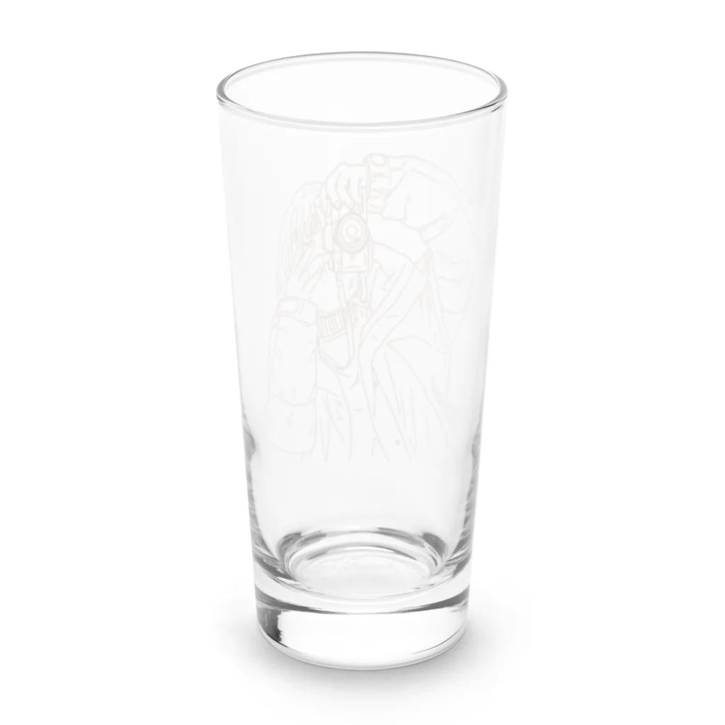 じゆうじんのカメラ女子はすすむ Long Sized Water Glass :back