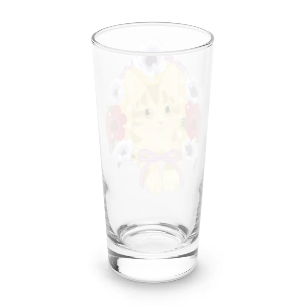 INUMAN WORLDのアネモネにゃんこ Long Sized Water Glass :back