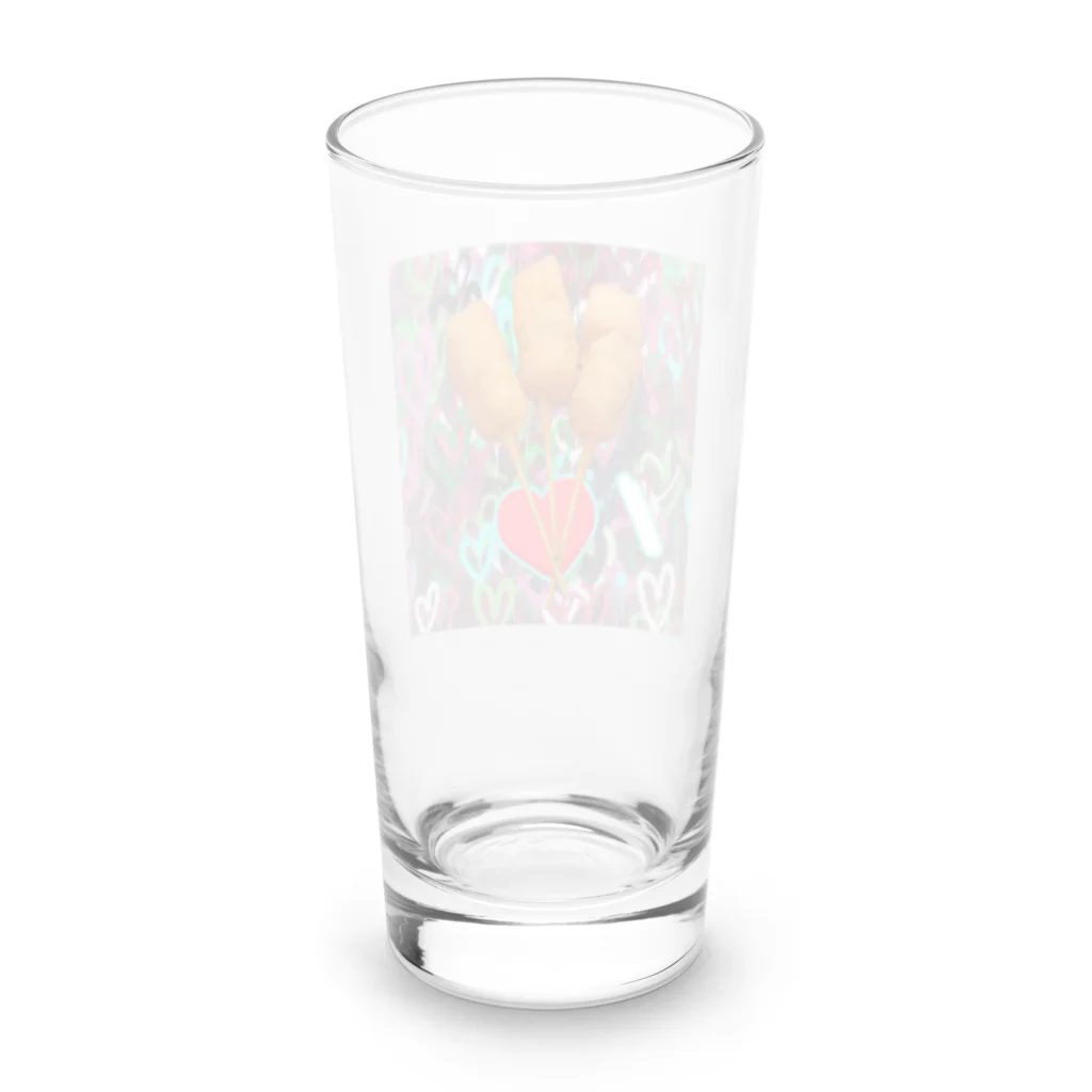 串カツワールドのI LOVE♥串カツ串揚げグッズ Long Sized Water Glass :back