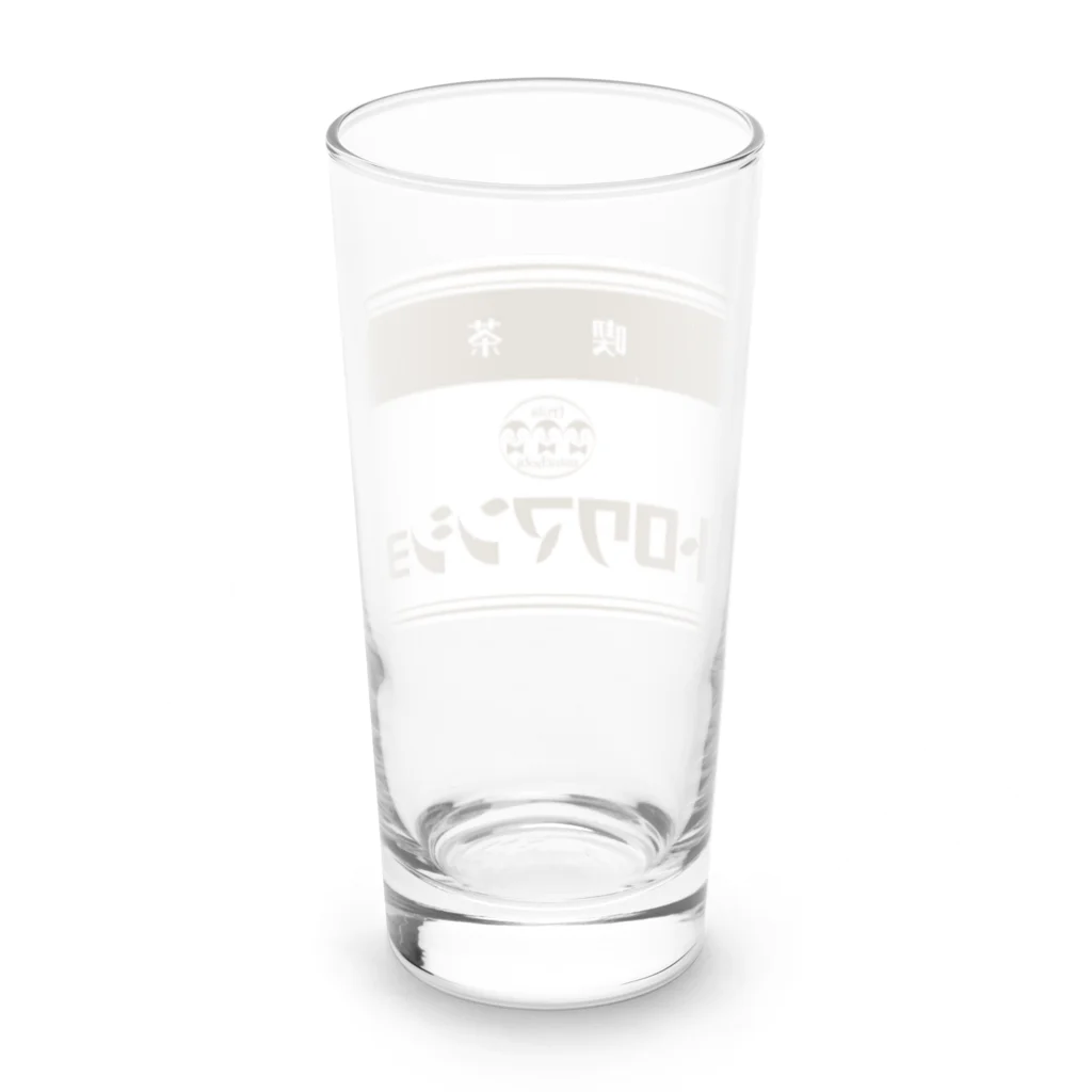 サトウノリコ*の【ペンギン】喫茶トロワマンショ_ロゴ Long Sized Water Glass :back