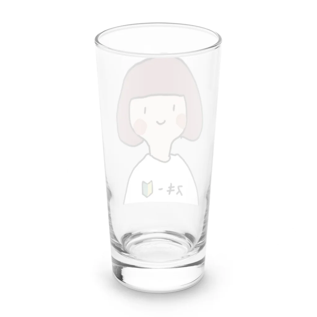 yamamototomohiroのスキー初心者女子 Long Sized Water Glass :back