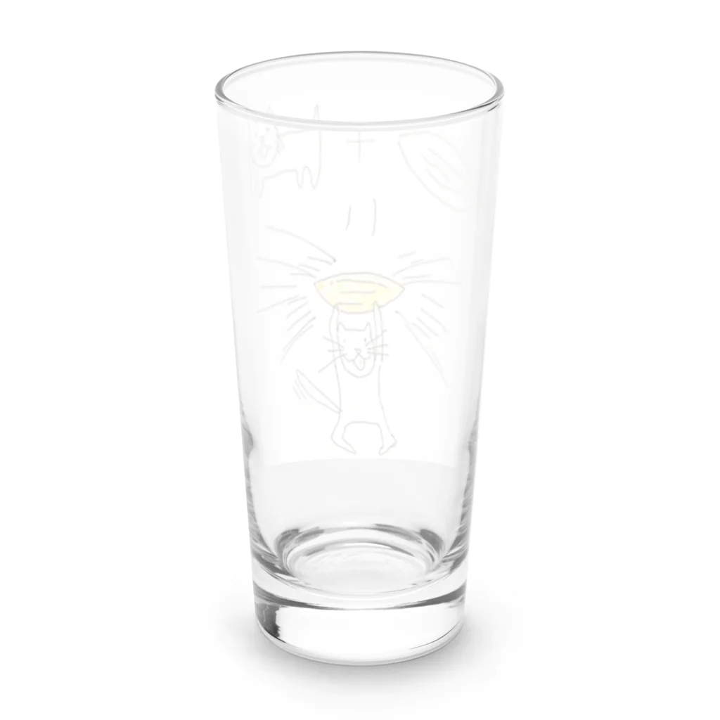 ハナノネッコ のカカオネコ Long Sized Water Glass :back