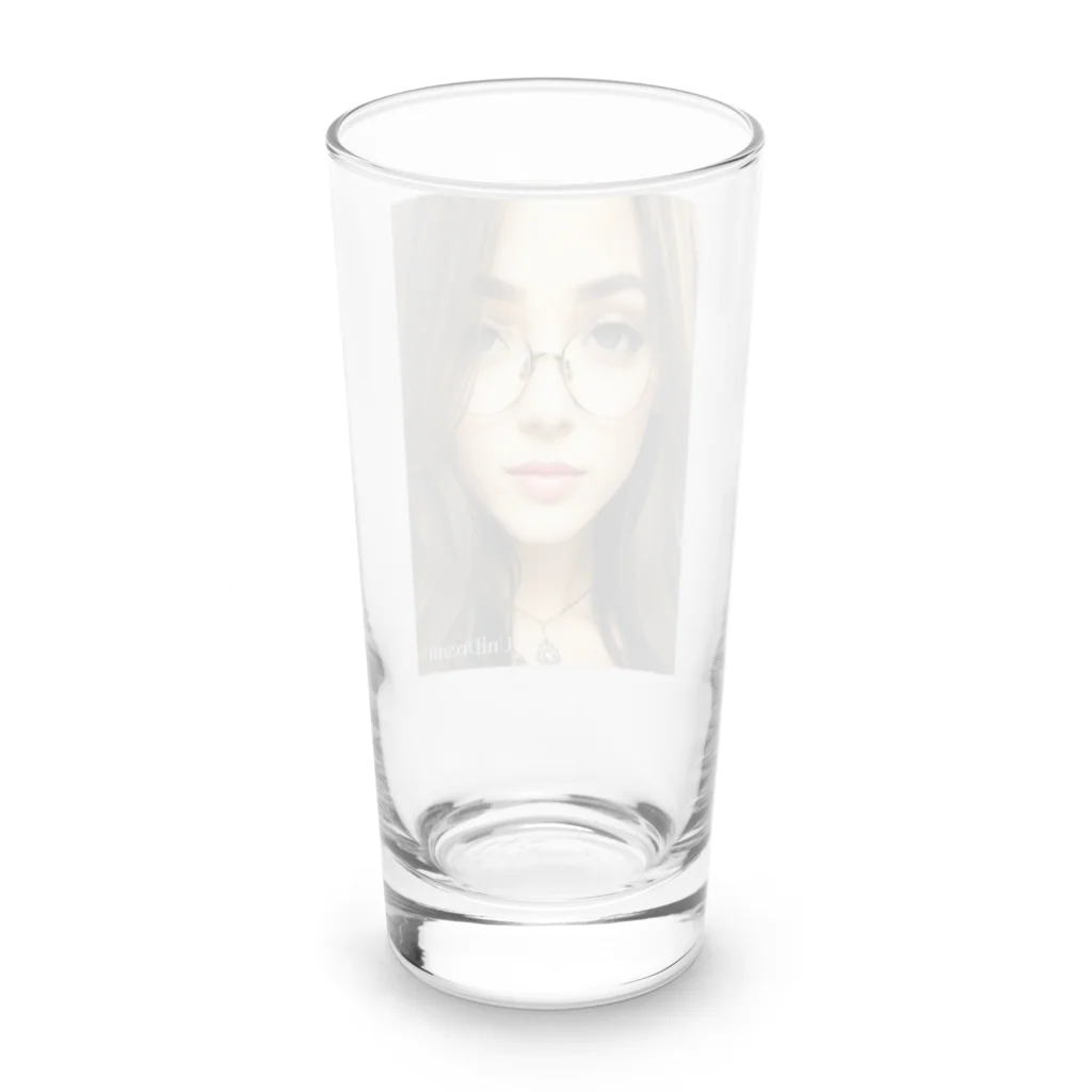 リナックス研究会の眼鏡の女 Long Sized Water Glass :back