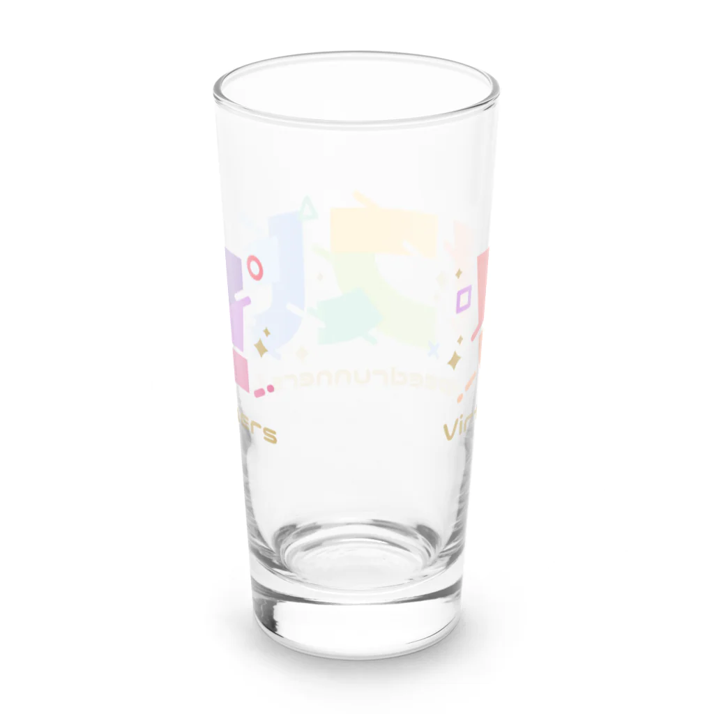 Pitman🦊🚫🪶RTA走者 Speedrunner VtuberのVスピ！ロゴ Long Sized Water Glass :back