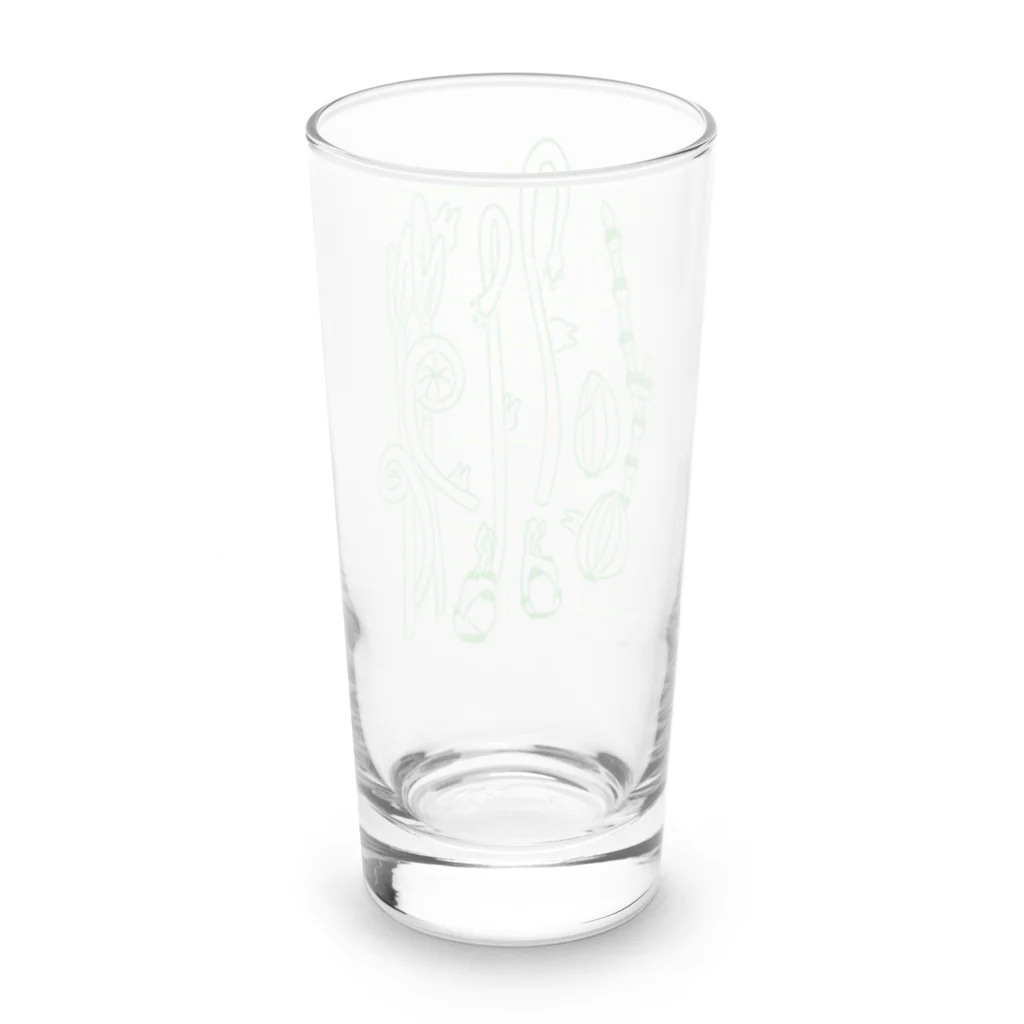 soratoの山菜とちいさいうさぎ Long Sized Water Glass :back