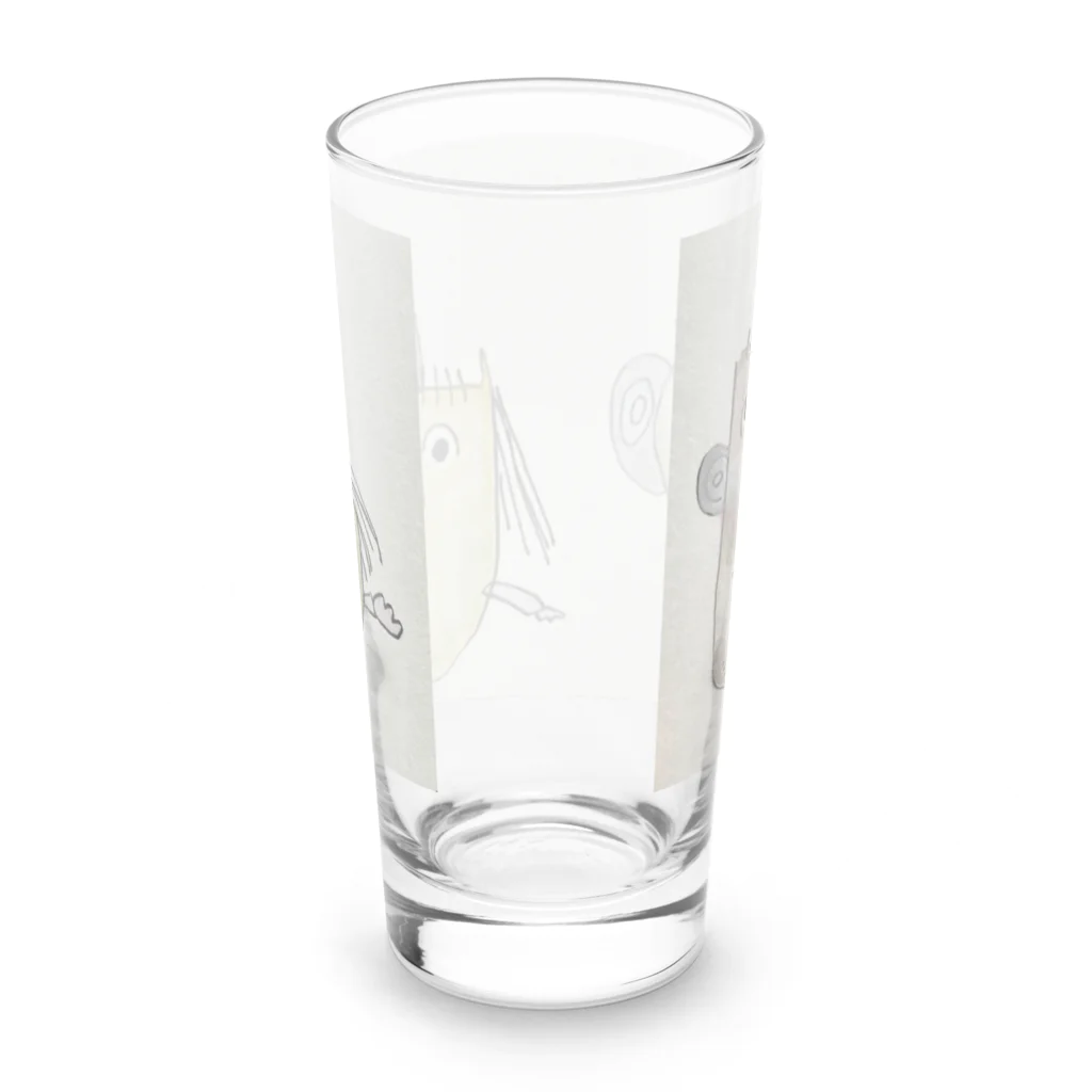 えんどうの25年前に描いたぱぱとまま Long Sized Water Glass :back