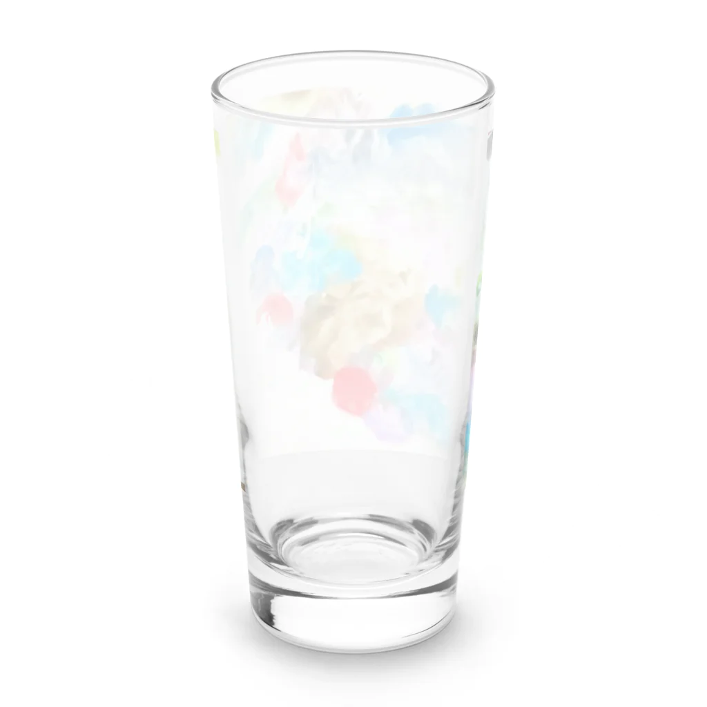 アジアンカフェXanh（サイン）のスミレの初めての水彩画 Long Sized Water Glass :back