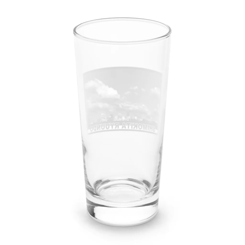 下北龍雲堂の【🐉開運🐉】分身吐龍雲（英字ロゴ・モノクロ）グッズ Long Sized Water Glass :back