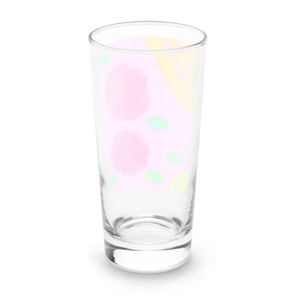 Noëlのピンクとお花 Long Sized Water Glass :back