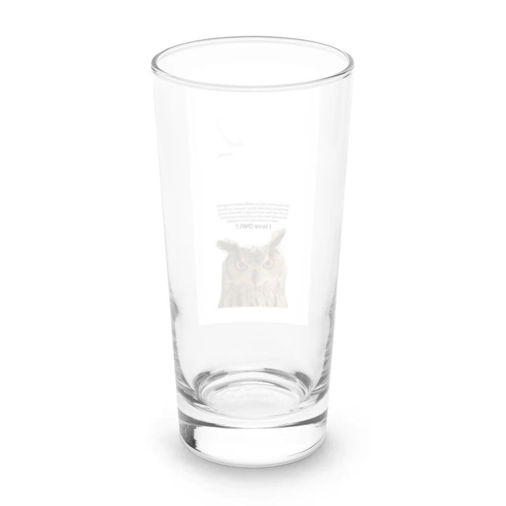 有限会社サイエンスファクトリーのベンガルワシミミズクのウルリック【縦/white】 Long Sized Water Glass :back