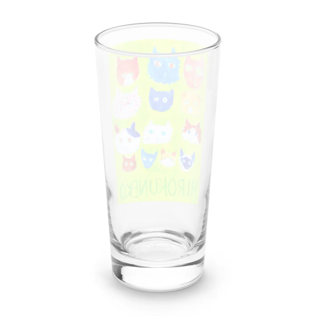 MIROKUちゃんのゆるかわゆるかわご近所ねこ集合 Long Sized Water Glass :back