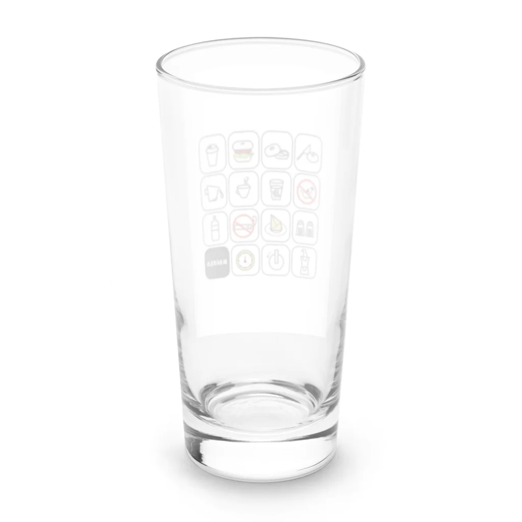 Moomoooの絵文字遊び Long Sized Water Glass :back