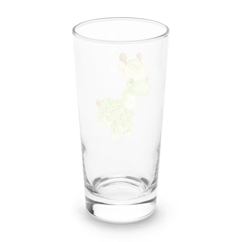 satoayaのアニマルカフェのフルーツアニマル　ラフランスキリン Long Sized Water Glass :back