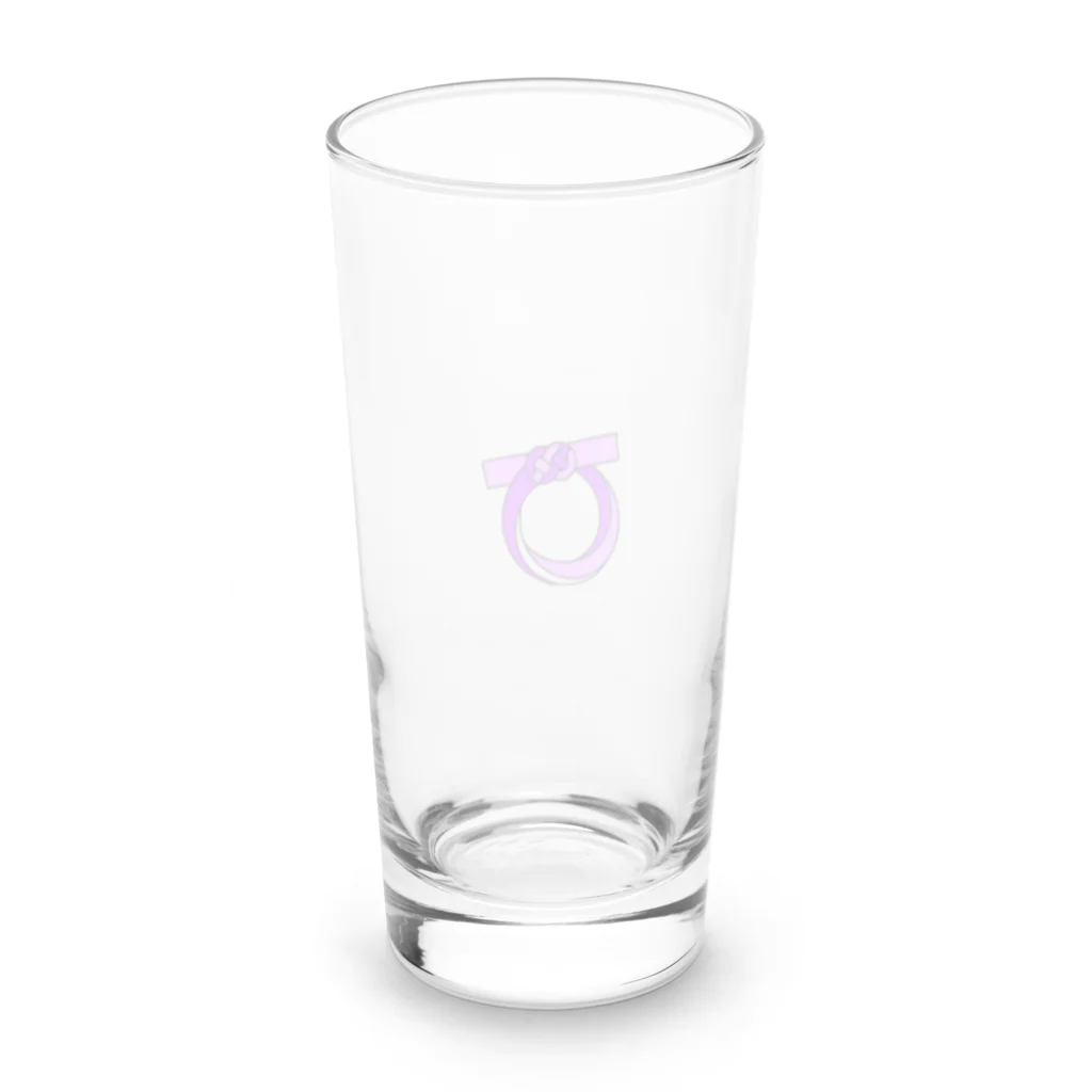 Nadeshiko888の茅の輪　紫 Long Sized Water Glass :back