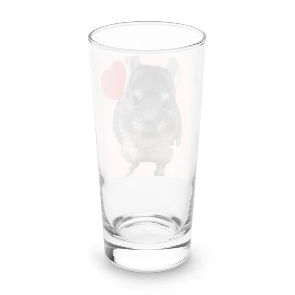 さおりんとチンチラのお家のチンチラブラックパール Long Sized Water Glass :back