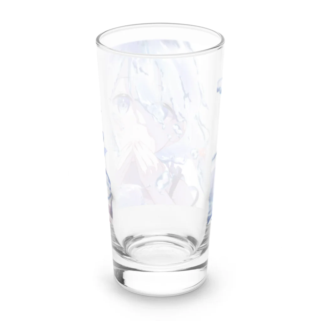 ゆずのいらすと店のあおいゆめ Long Sized Water Glass :back