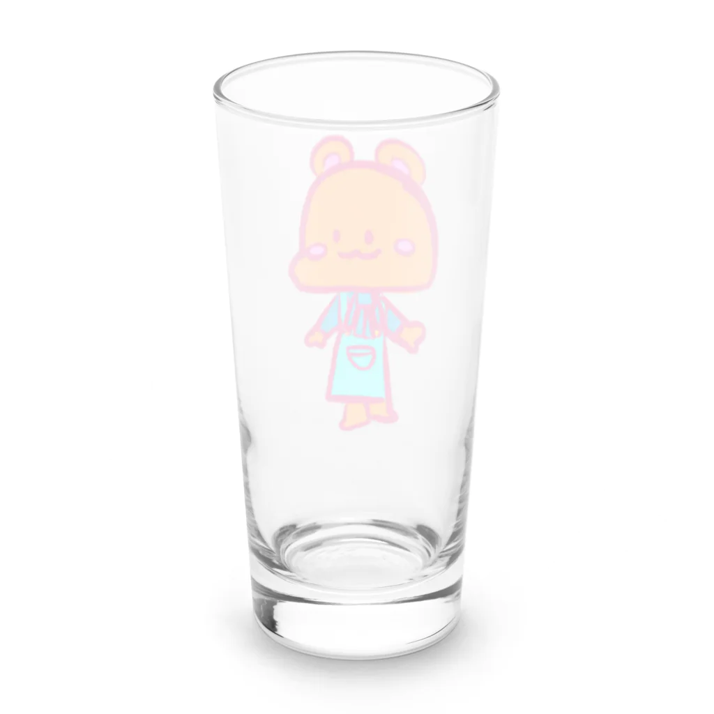 おばけっちショップのエプロンくまぴー Long Sized Water Glass :back